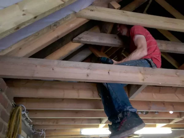 Cutting garage ceiling joists