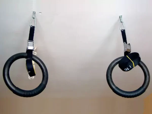 Hanging Gymnastic Rings in Garage